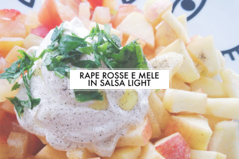 Rape rosse con mele e yogurt greco – ricetta veloce