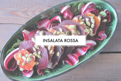 Insalata rossa con barbabietole e arancia