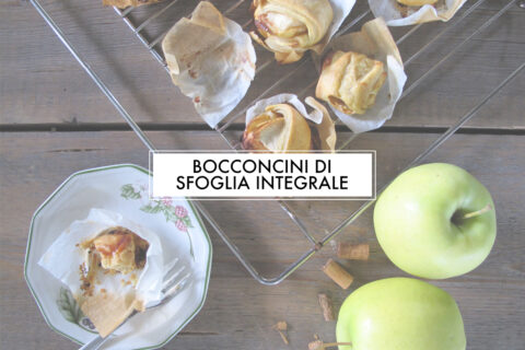 Bocconcini di sfoglia integrale con mele e cannella